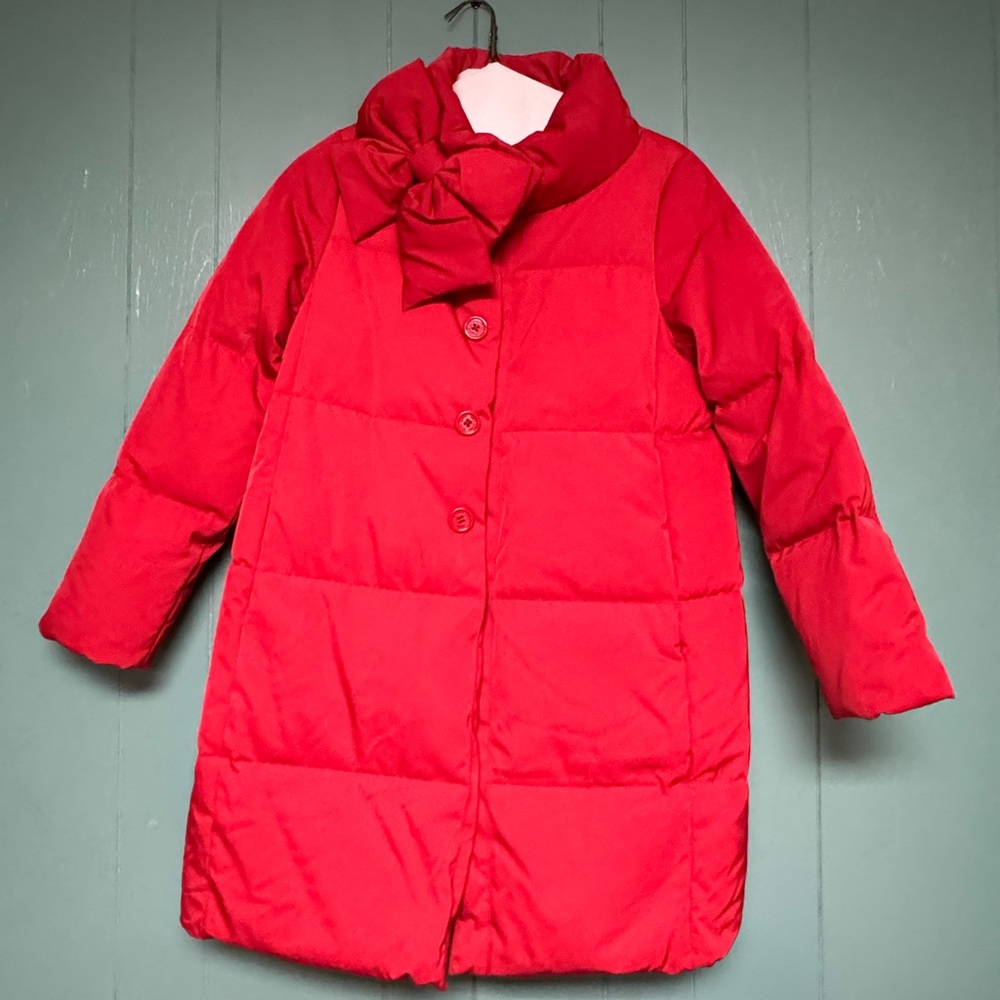 Kate Spade - Red Bow Puffer Coat - Large - Good Condition